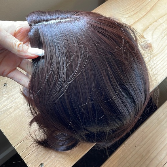 NWT 12-14” rich brown shoulder length straight wig center parting volume bob wig - Picture 14 of 16